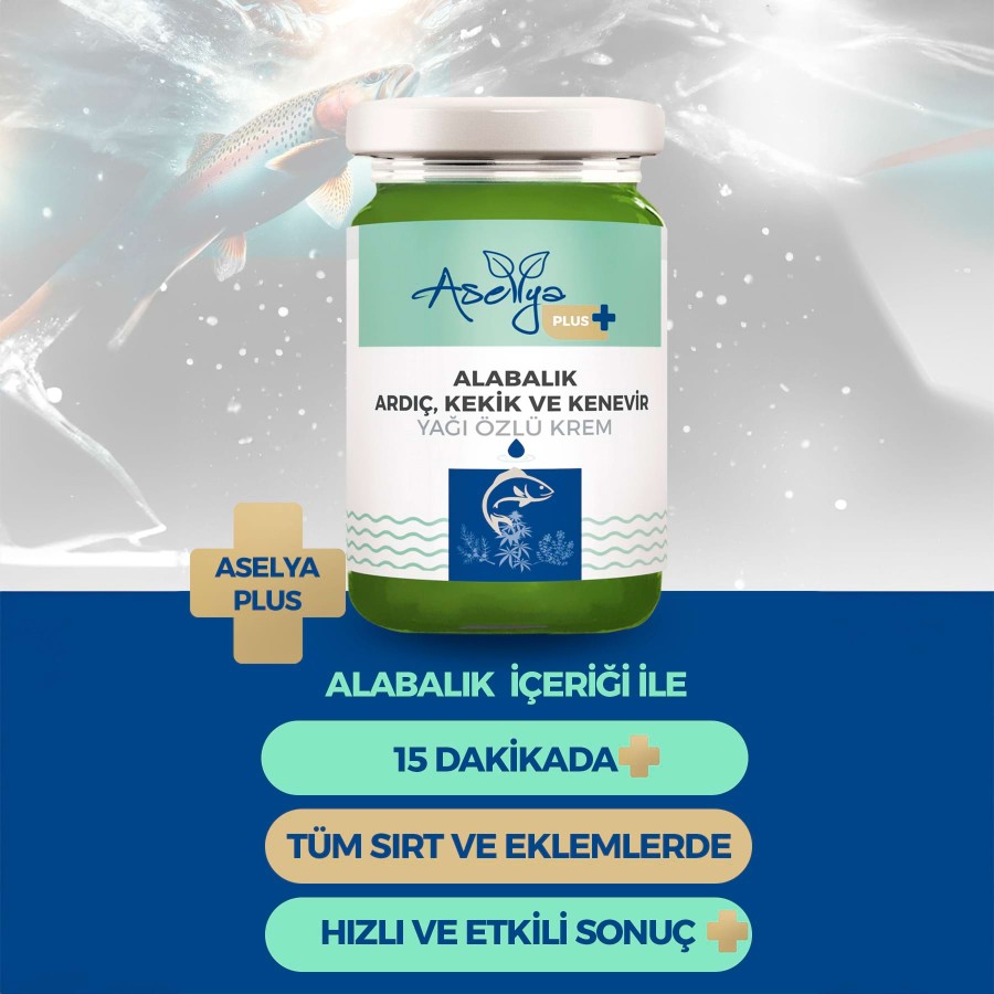 Aselya Alabalık,Ardıç,Kekik ve Kenevir Özlü Masaj Kremi