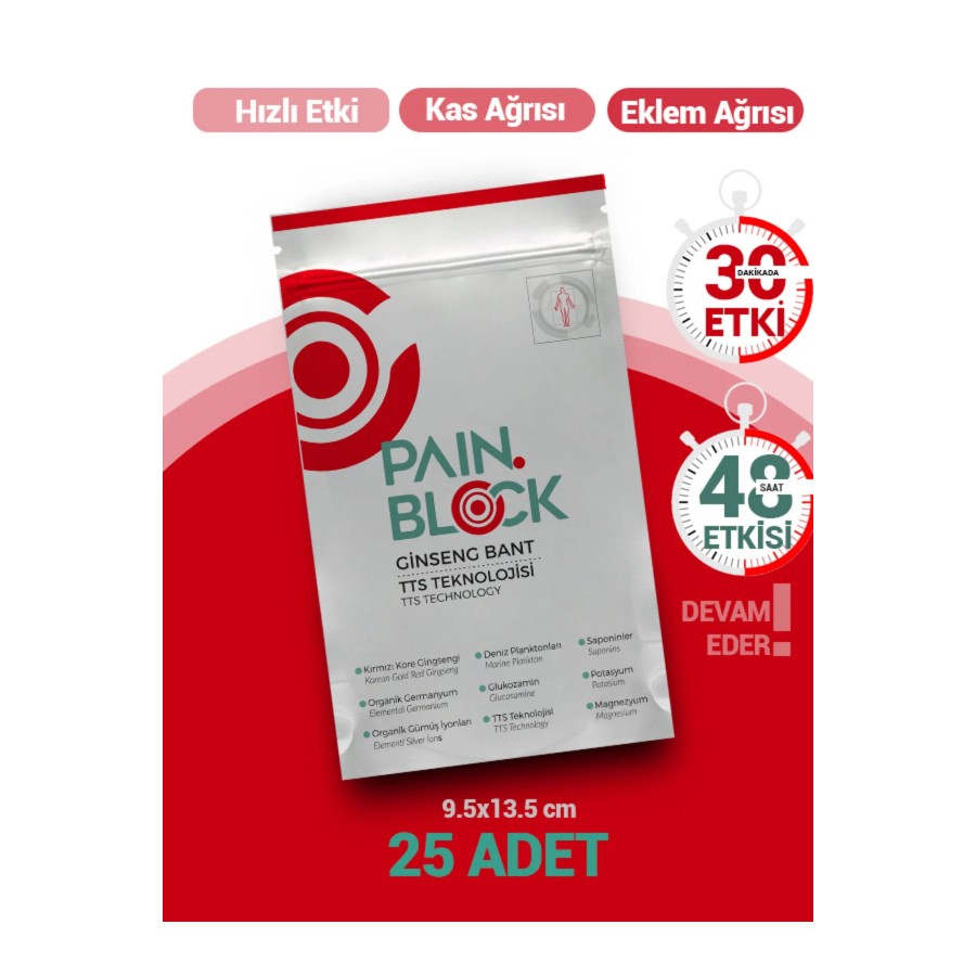 PAİN BLOCK Pain Block Pain Free TTS TECHNOLOGY PAİNLESS/AĞRI BANDI PAİN BLOCK Pain Block Pain Free TTS TECHNOLOGY PAİNLESS/AĞRI BANDI