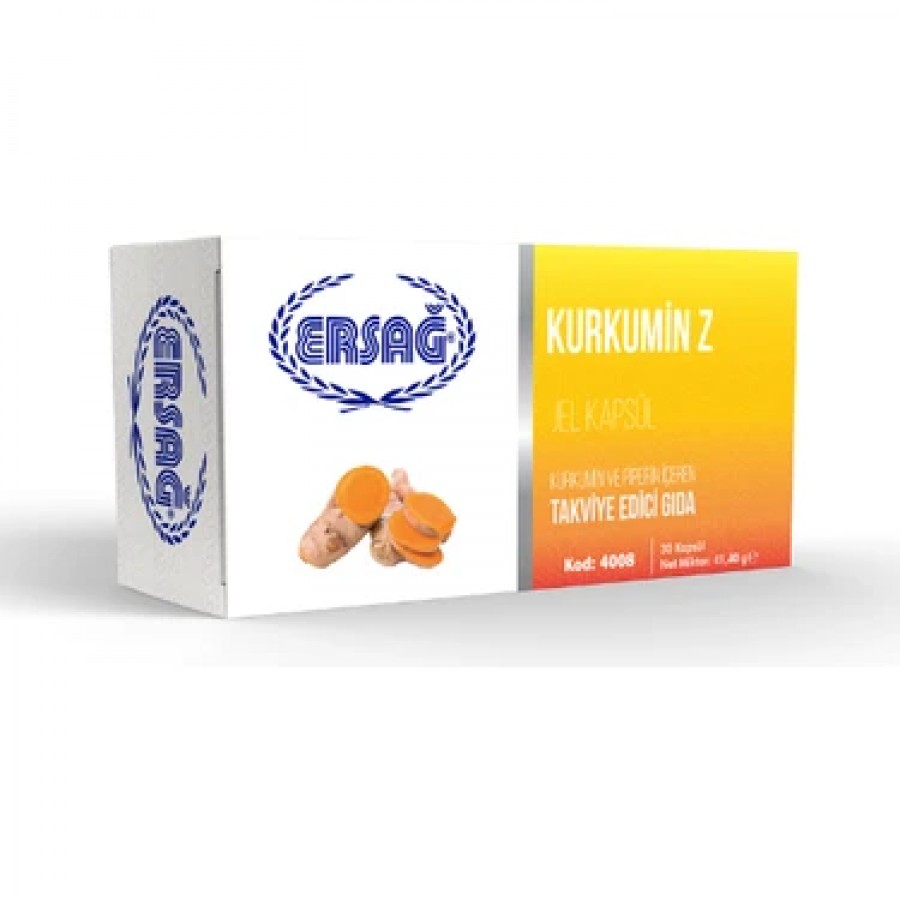 Ersağ Kurkumin Z - Jel Kapsül Takviye Edici Gıda (blister Ambalaj) Ersağ Kurkumin Z - Jel Kapsül Takviye Edici Gıda (blister Ambalaj)