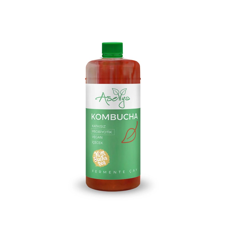 asellya sağlıklı yaşam Doğal Fermente Kombucha Çayı – Soğuk Demleme – Ev Yapımı Lezzet
