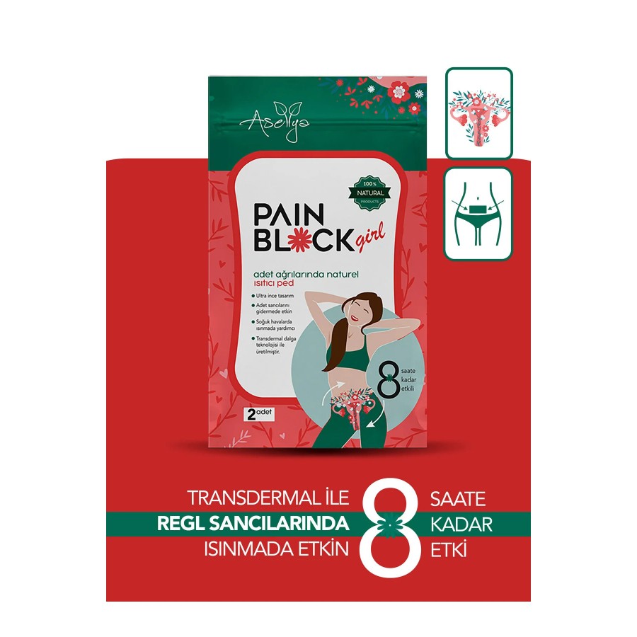 asellya sağlıklı yaşam Aselya Pain Block Girl Regl Bandı