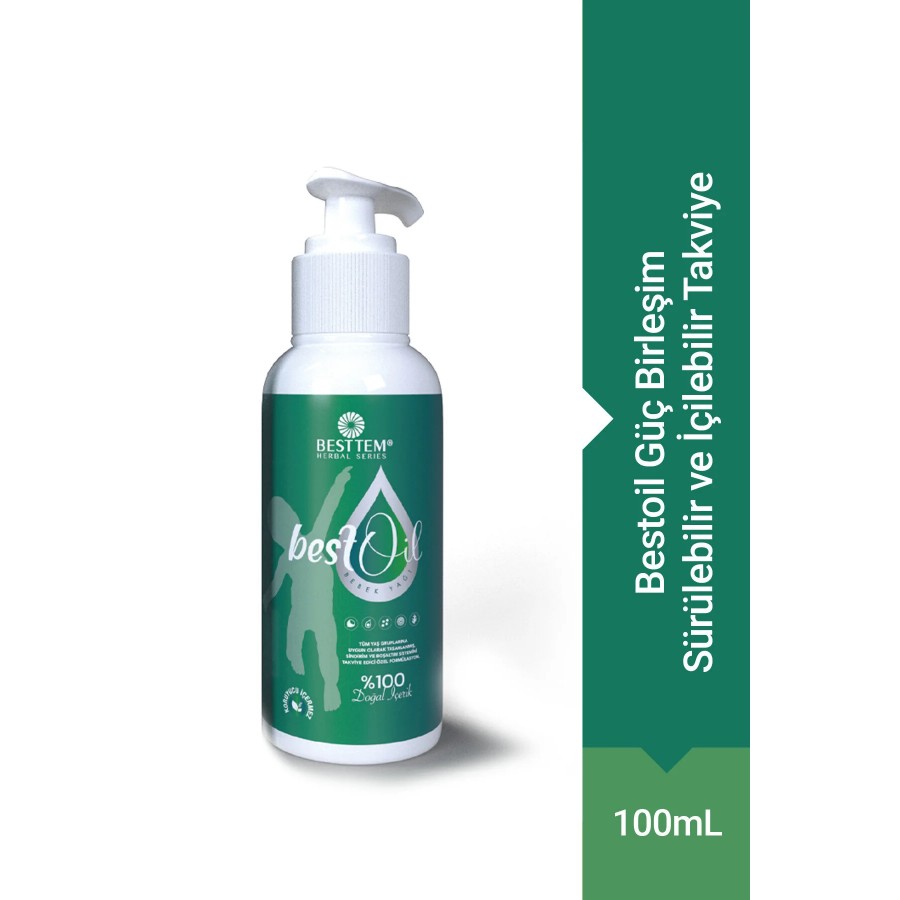 BESTTEM Bestoil – Bebek & Yetişkin Yağ | Koruyucu Içermez, Sürülebilir ve İçilebilir 100mL